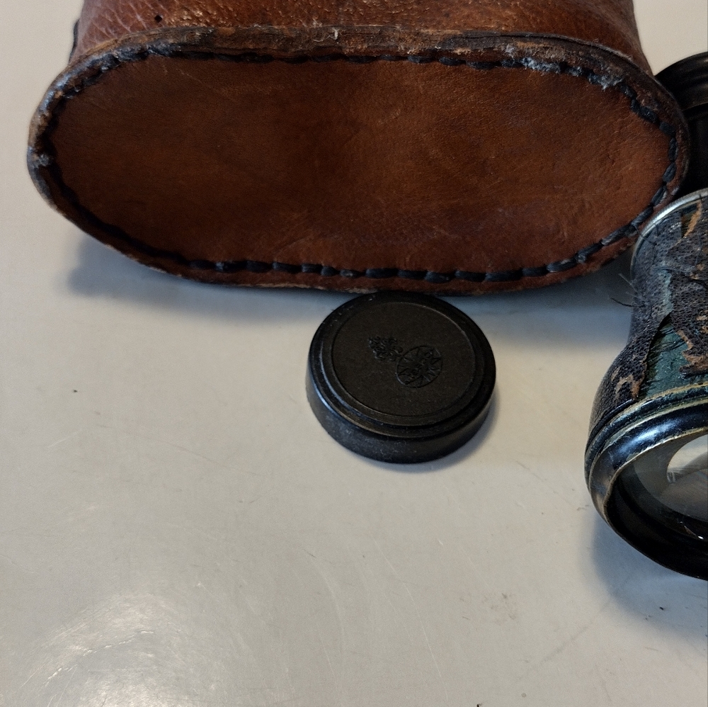 Vintage Pebble Leather Opera/Theater  Lenses Glasses Binoculars - Picture 2 of 10